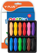 YPLUS Peanut-Shaped Crayons — 12 Colours