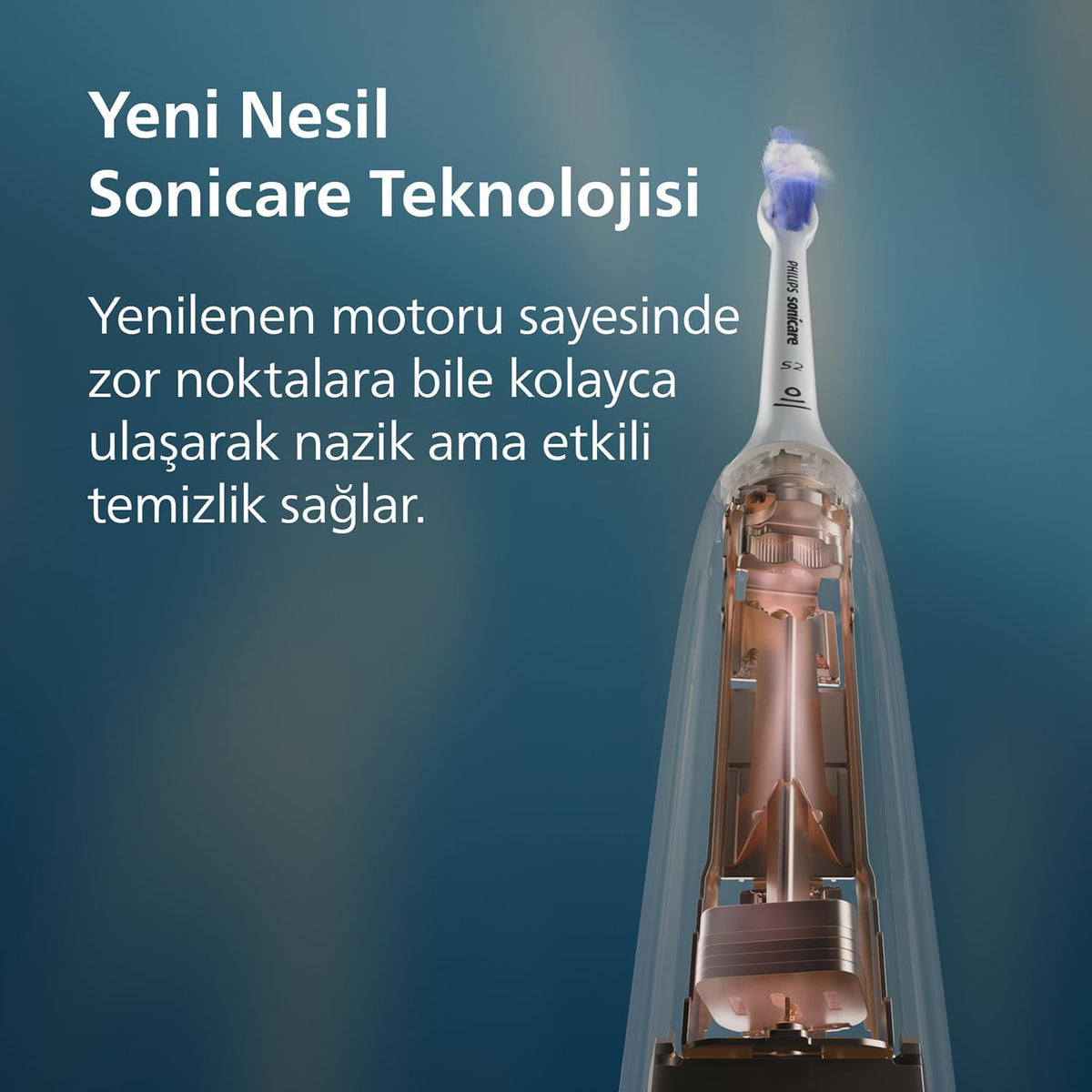 Philips Sonicare 5300 Electric Toothbrush HX7108/03, White, Next-Generation Sonicare Technology, Pressure Sensor, 2 Intensity Levels, Travel Case Included, 2 Brush Heads — White