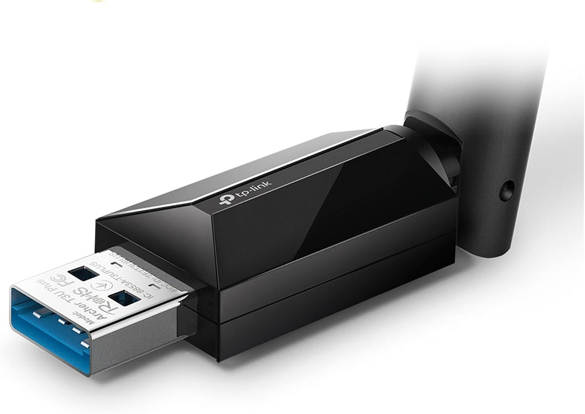 TP-Link USB WiFi Adapter for Desktop PC, AC1300 USB 3.0 Wireless Dual Band Network Adapter with High Gain Antenna(Archer T3U Plus), MU-MIMO, Windows 11/10/8.1/8/7/XP, Mac OS 10.9-10.15