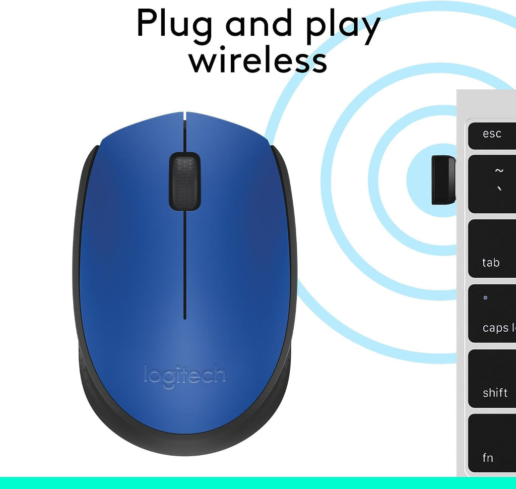 Logitech M171 Wireless Mouse — Blue