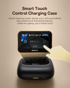 Baseus Bowie M2s Ultra Wireless Earbuds with Smart Touchscreen Case — Black