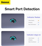Baseus UltraJoy USB-C Hub 7-in-1 — HDMI 4K 60Hz, USB, PD, Ethernet and SD/TF — Space Grey