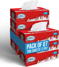 Nice Touch Facial Tissue, 2 Ply x 7 Slim and Compact Car Tissue Boxes Pack of 100 Sheets each — front product image