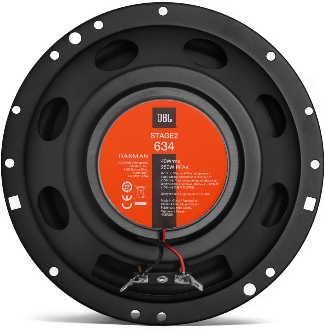 JBL Stage2 634 6.5-Inch Car Speakers — Pair