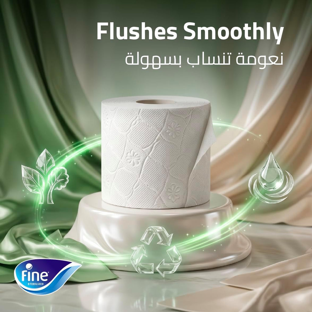 Fine Comfort XL Toilet Tissues Paper, 20 Rolls x 250 sheets x 2 Ply — additional view 4