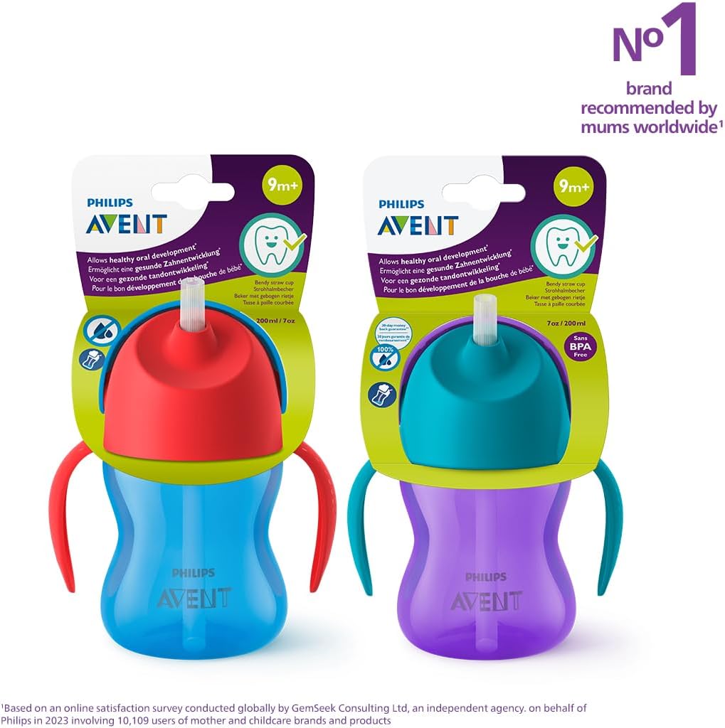Philips Avent BENDY STRAW CUP 9m+ BOY/GIRL — Multicoloured