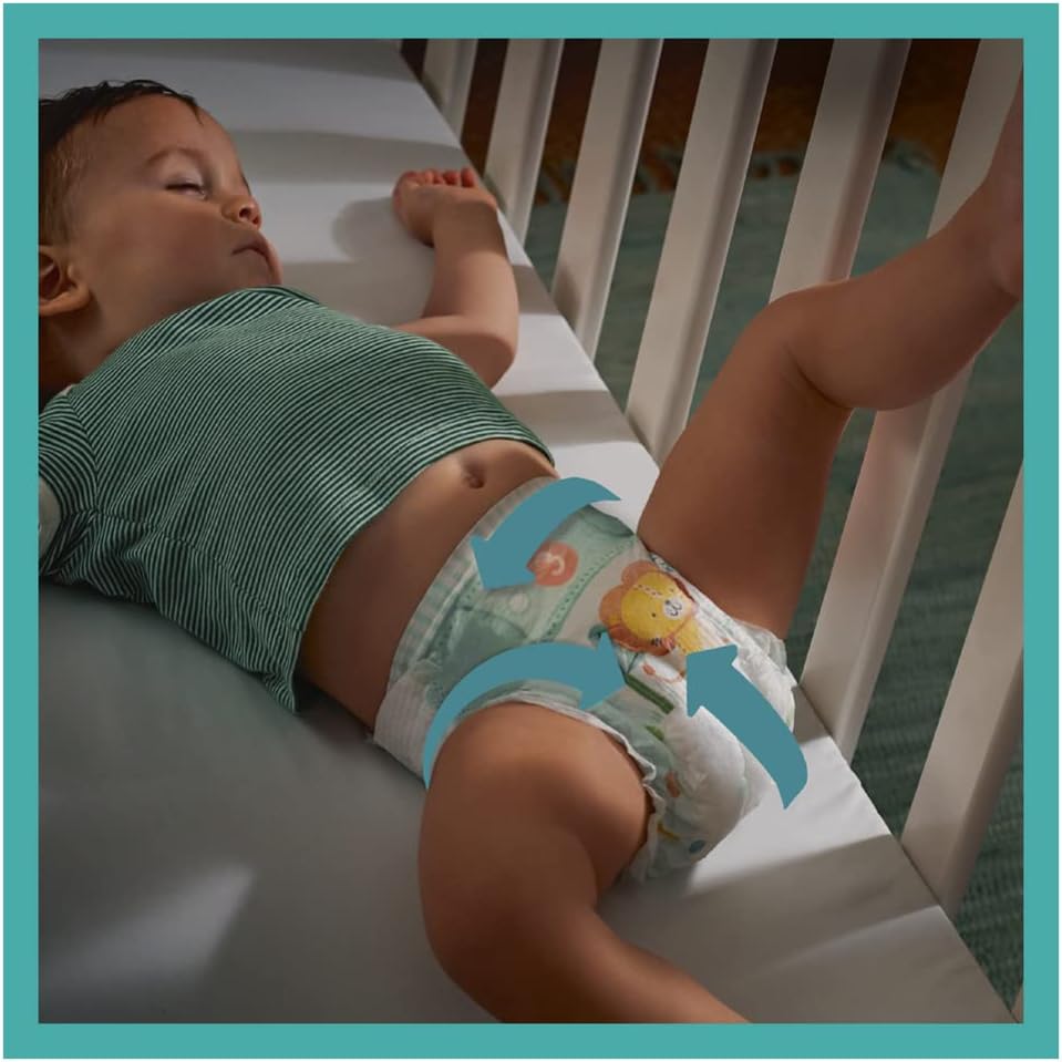 Pampers Baby Nappies Size 7 (15+ kg/33 Lb), Baby-Dry, 112 Nappies, MONTHLY SAVINGS PACK, Up To 12h Of All-Around Leakage Protection