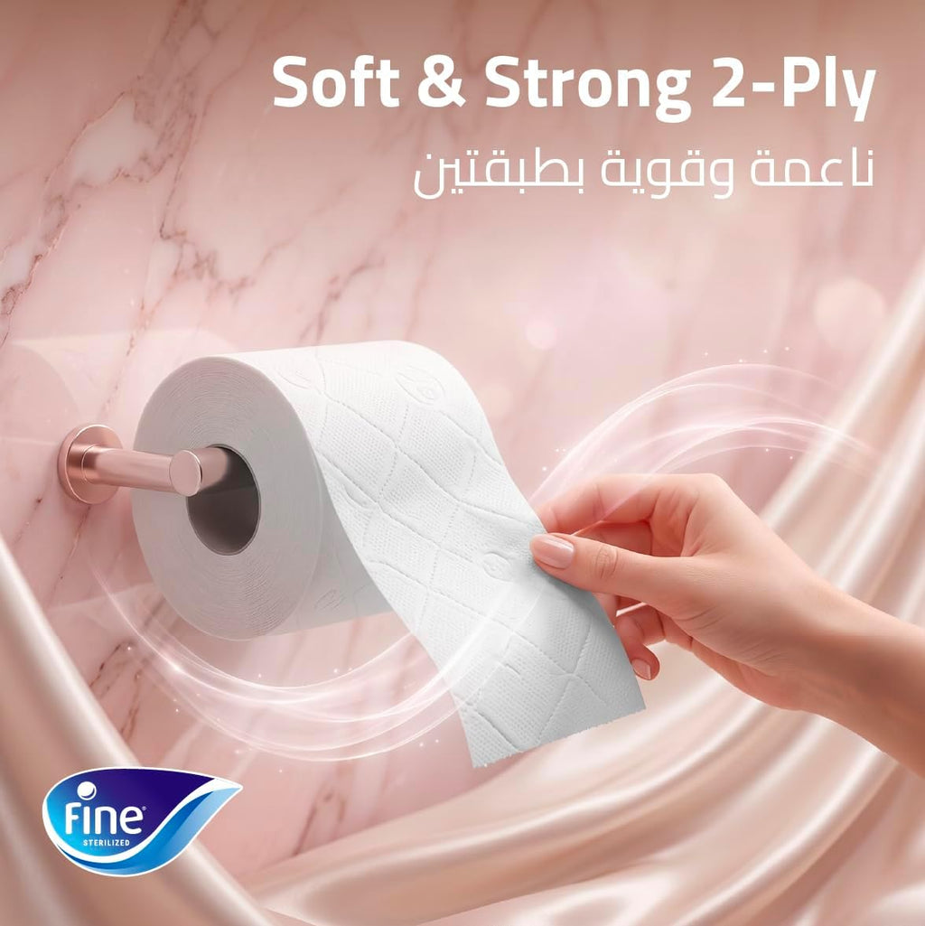 Fine Comfort Toilet Tissues Paper 12 Rolls, 180 sheets x 2 Ply — additional view 4