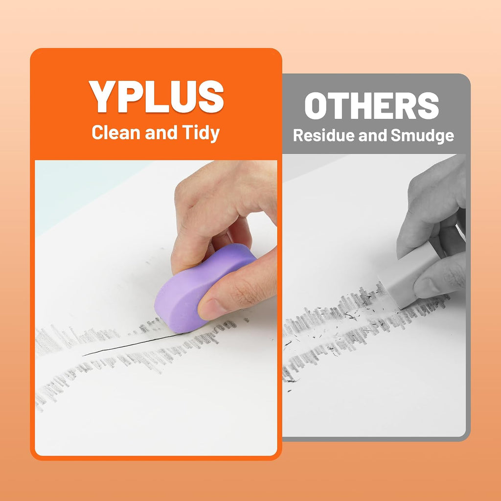 YPLUS Hi-Polymer Erasers — Pack of 6 — Peanut Shape