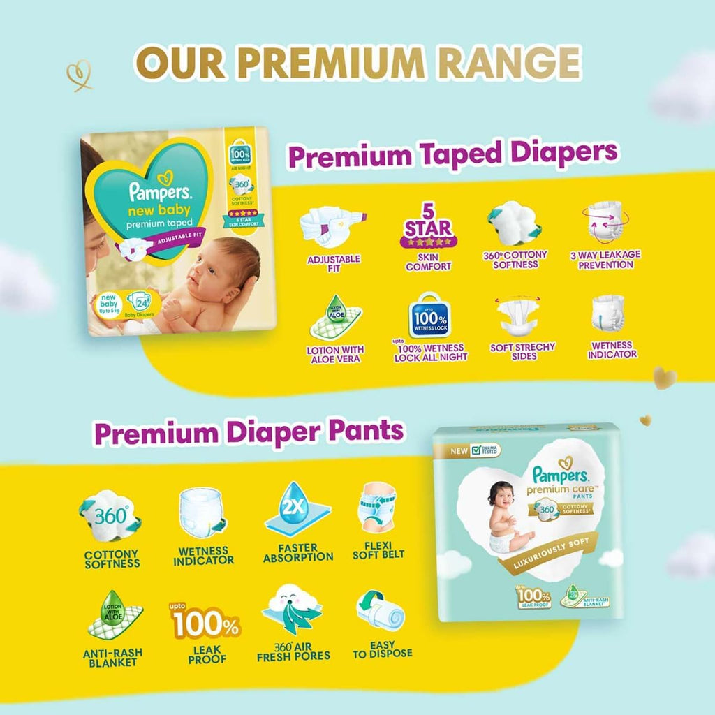 Pampers Active Baby New Born Diapers (72 Count)