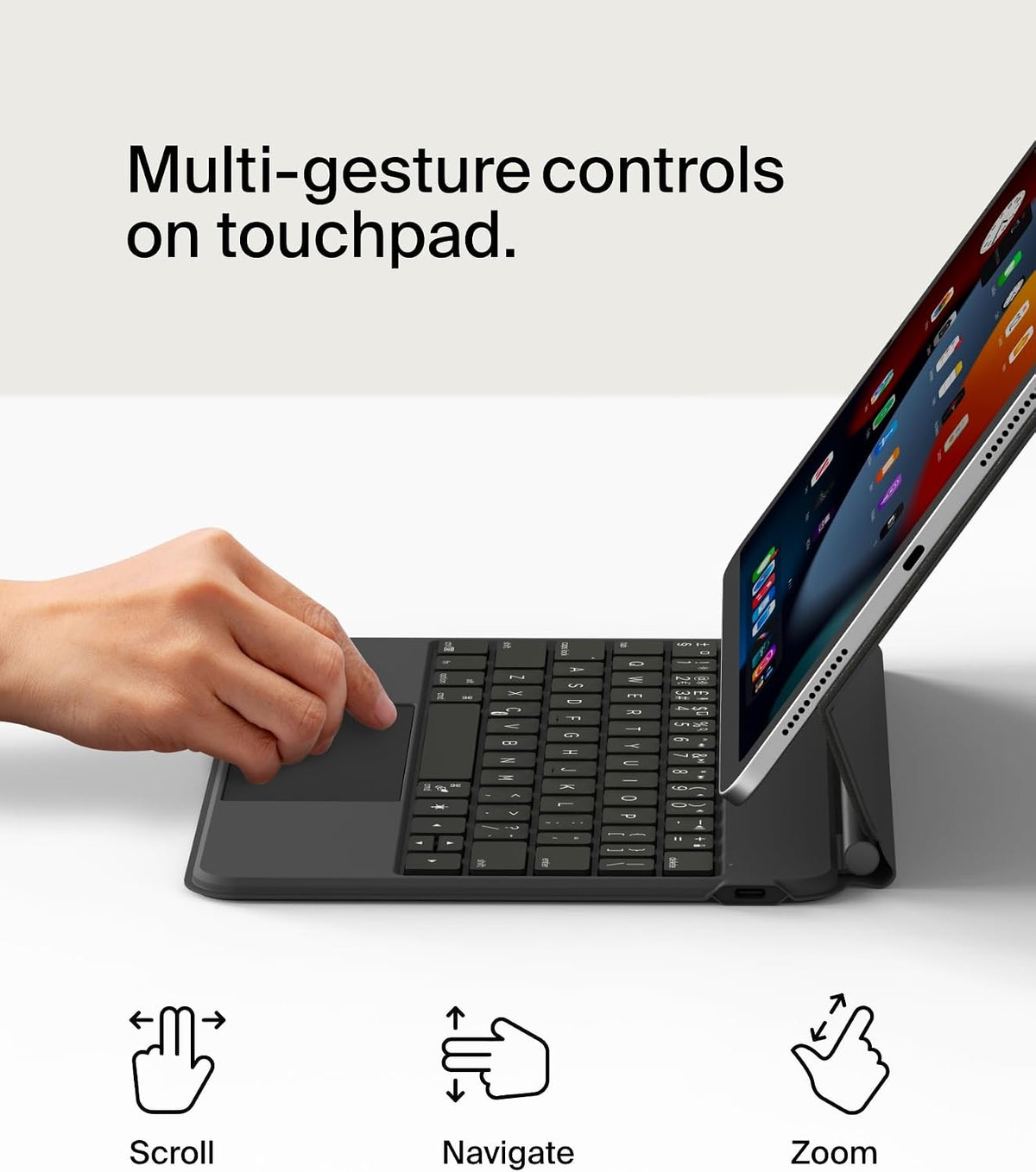 Belkin Pro iPad Keyboard Case with Magnetic Stand, Backlit Bluetooth Keys, Trackpad Gestures, Apple Pencil Holder, Premium Leather Cover, QWERTY, Media Controls, For iPad Air 11” M3/M4, Pro 11”