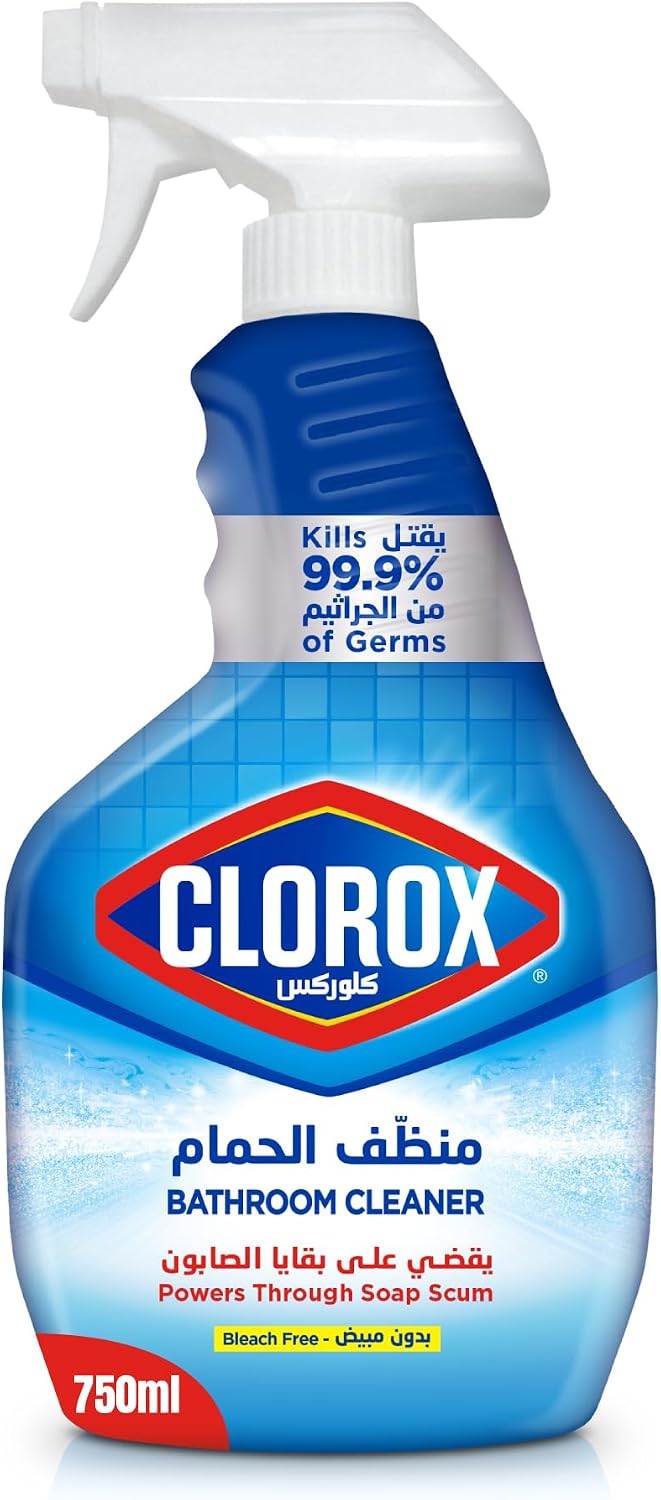 Clorox Bathroom Spray Cleaner, Bleach Free, 750ml, Kills 99.9% Of Germs, Powers Through Soap Scum, Bleach Free — front product image