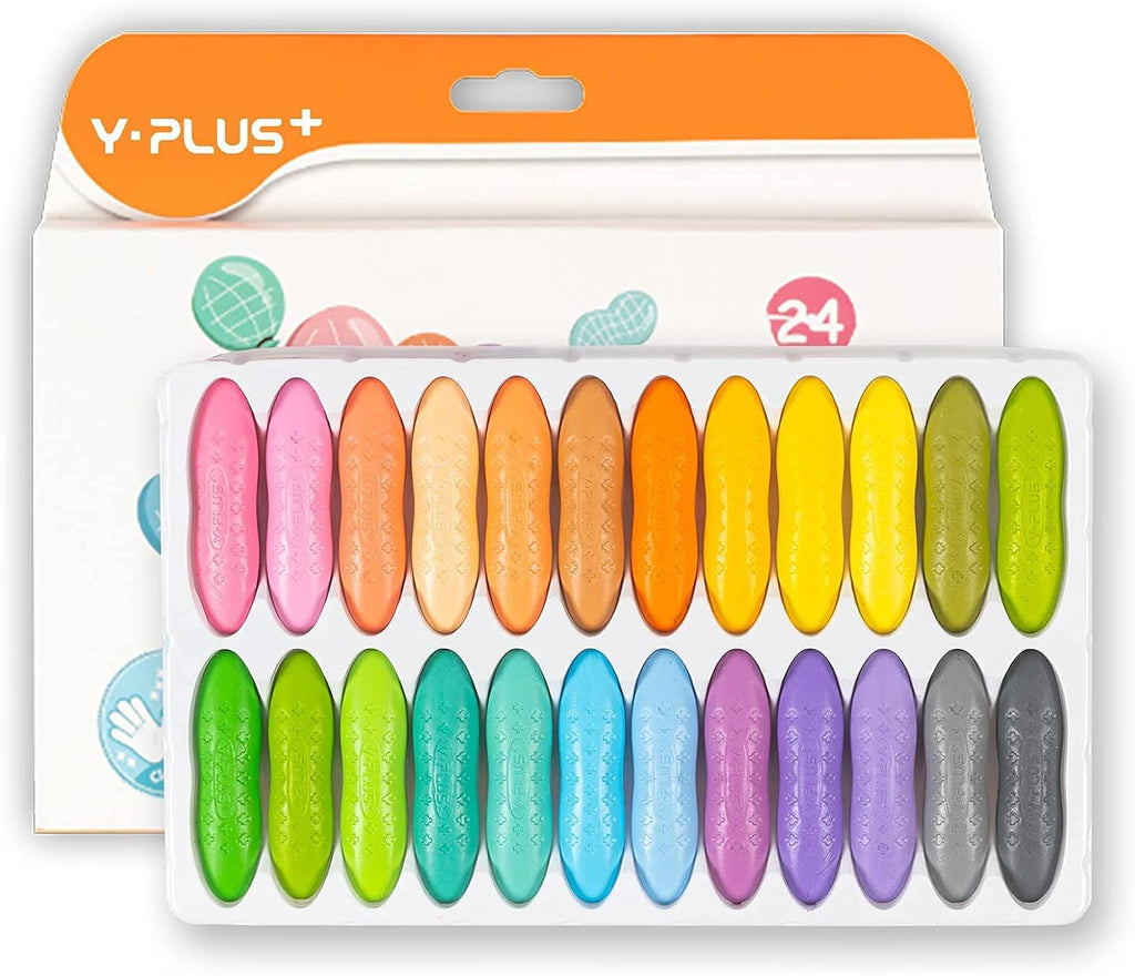 YPLUS Peanut-Shaped Crayons — 24 Pastel Colours