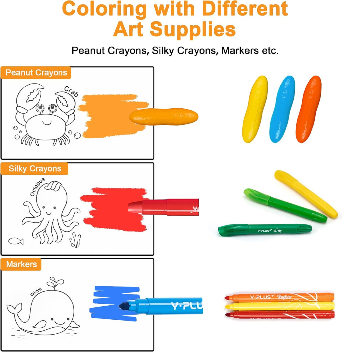 YPLUS Animal Colouring Paper Roll — 120 × 11.8 Inches