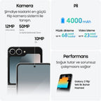 SAMSUNG Galaxy Z Flip6, 12GB RAM, 256GB Storage, Mint, 50MP Camera, 1 year Seller Warranty (International Version)