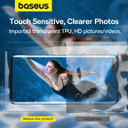 Baseus Waterproof Phone Pouch, AquaGlide IPX8 Waterproof Protection Dry Bag with Neck and Wrist Strip — Cylinder Lock (AG) — Blue