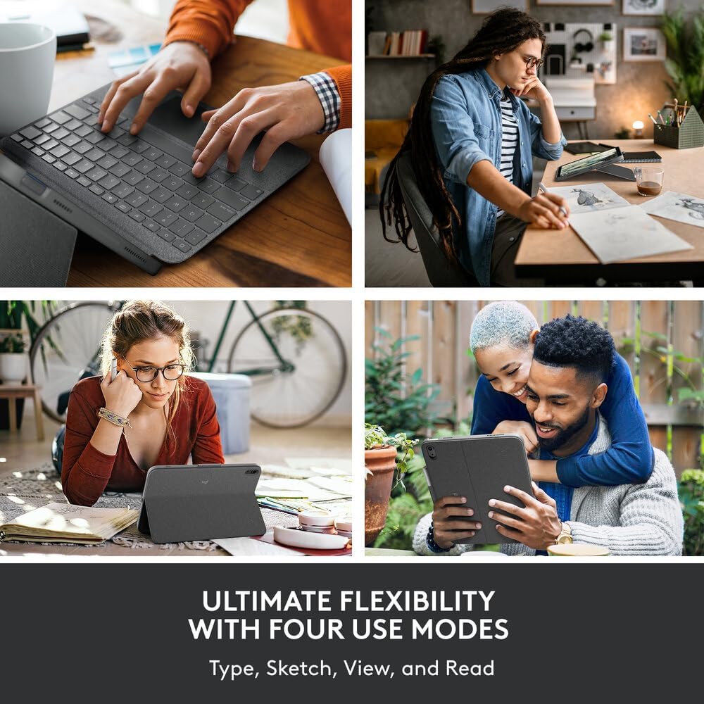Logitech Combo Touch Keyboard Case for iPad 10th Gen / A16 — Grey