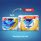 Fine Deluxe Toilet Tissues Paper 24 Rolls, 140 sheets x 3 Ply (Pack of 2) — additional view 2