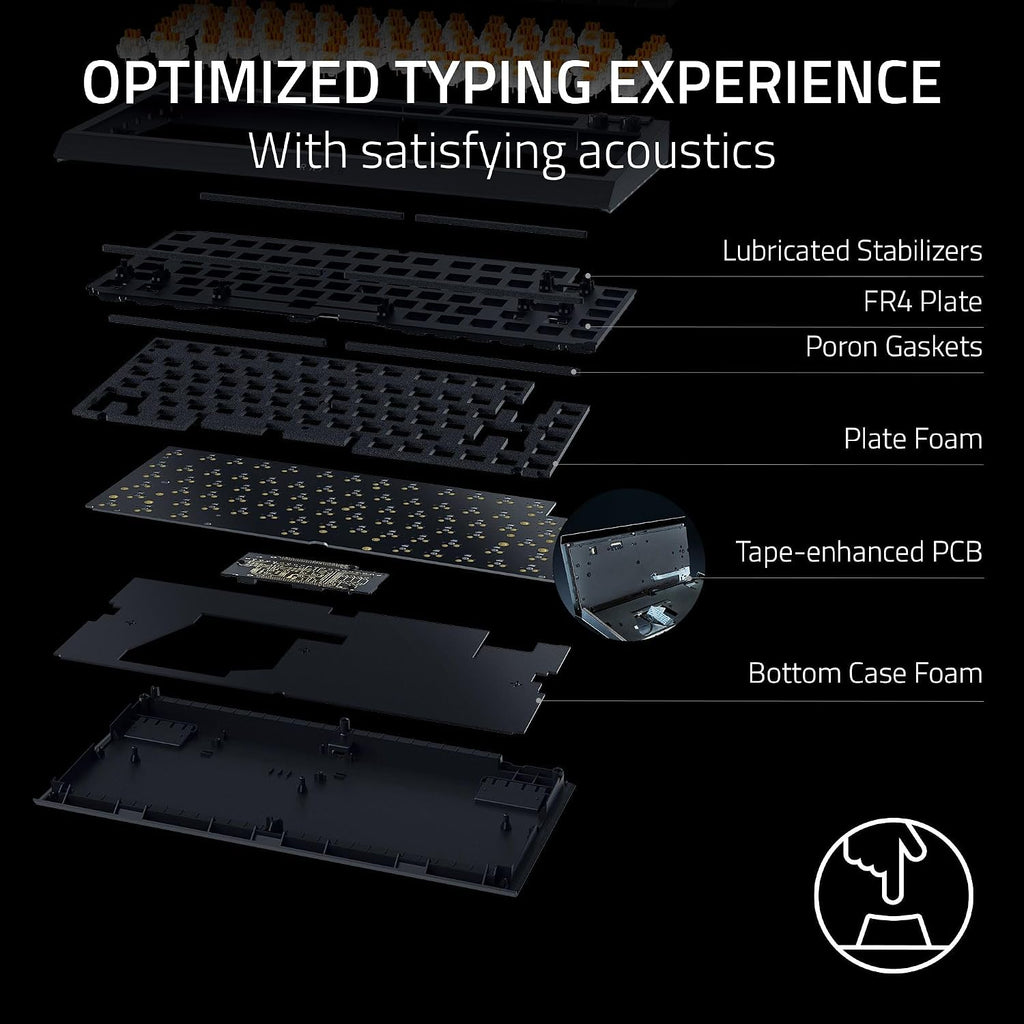 Razer BlackWidow V4 75% Mechanical Gaming Keyboard — White — product image 4