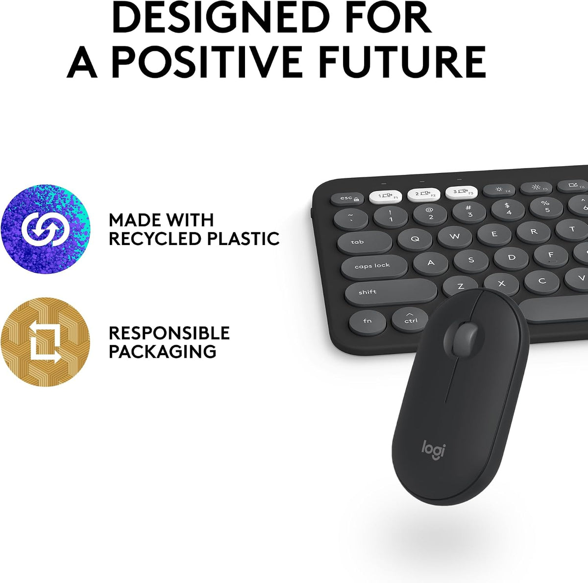Logitech Pebble 2 Keyboard and Mouse Combo for Mac — Graphite