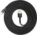 Baseus USB to Lightning Charging Cable iPhone 14 Pro Max Cafule Nylon Braided High-Density Quick Charge — 3 Meter / 2.0 A