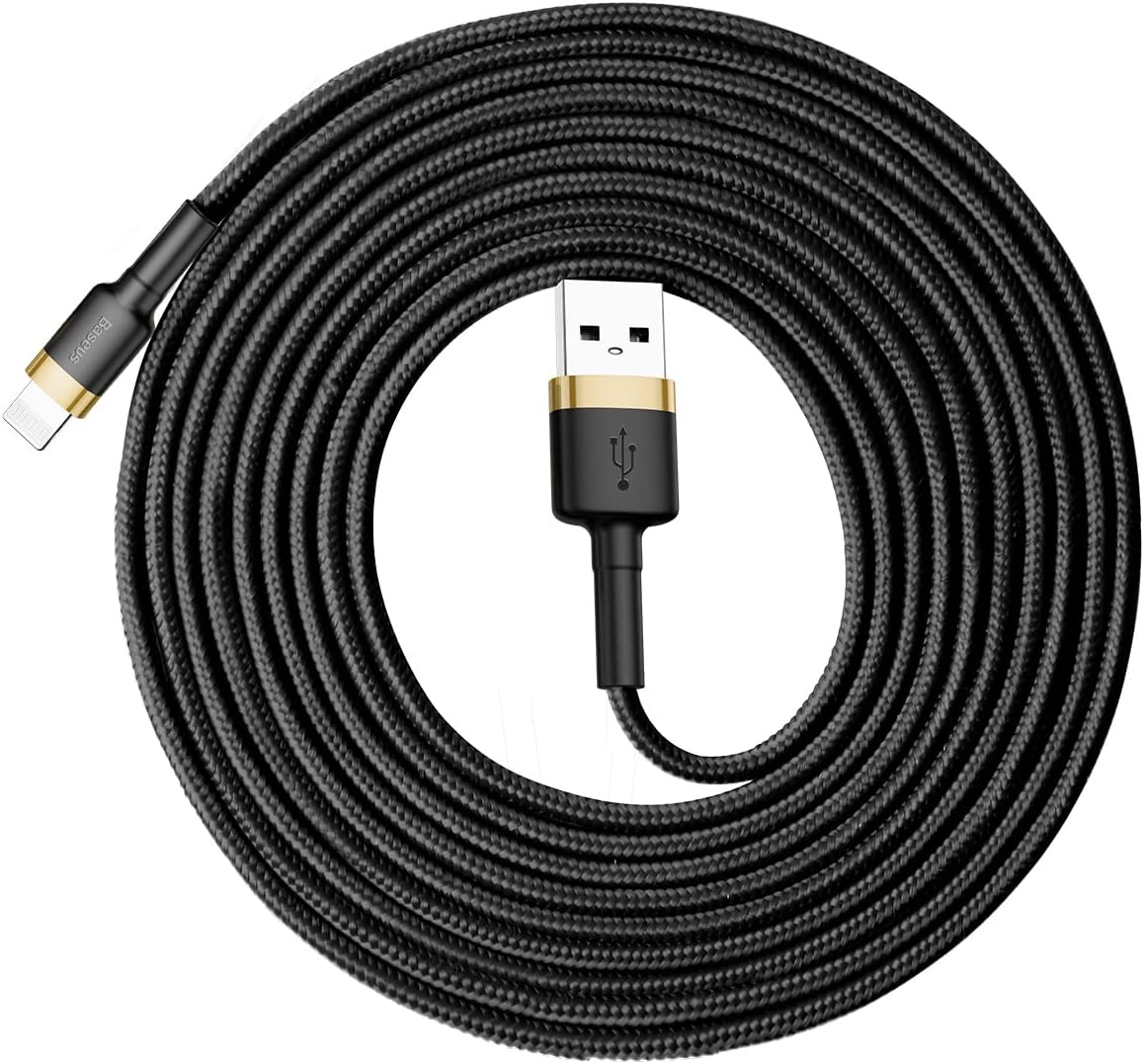 Baseus USB to Lightning Charging Cable iPhone 14 Pro Max Cafule Nylon Braided High-Density Quick Charge — 3 Meter / 2.0 A