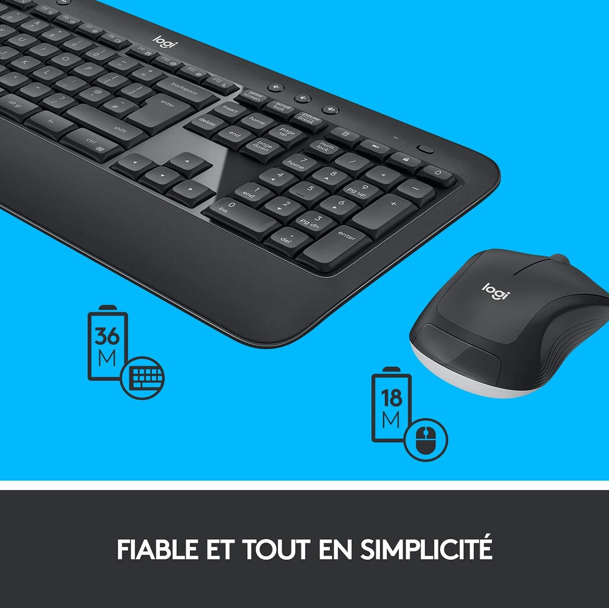 Logitech MK540 Keyboard and Mouse Combo — Black