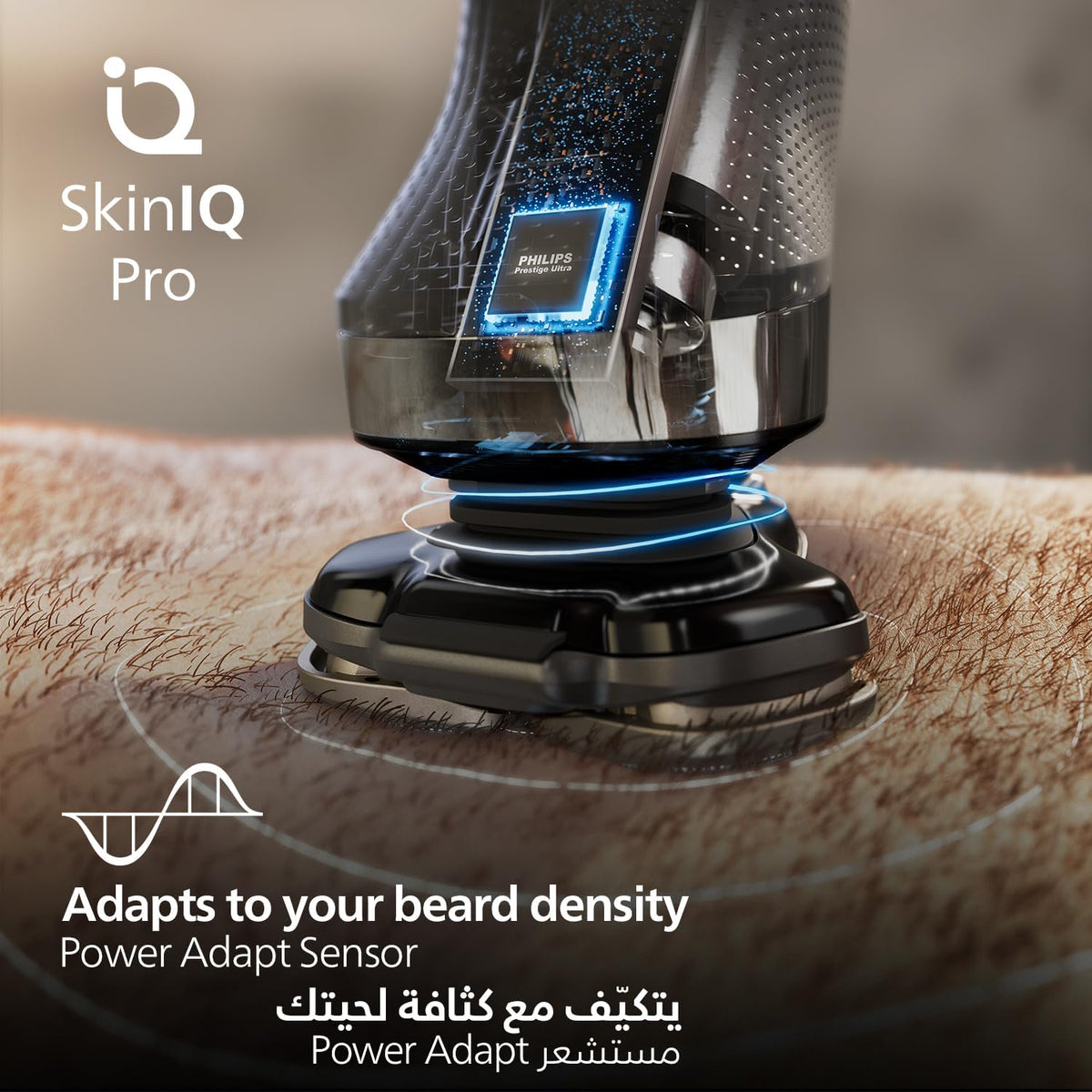 Philips i9000 Prestige Ultra Shaver XP9402/11 — Wet & Dry — Ultimate close, comfortable shave — 5 modes — Precision trimmer — LED charging stand — 60 min cordless — Travel pouch — Grey