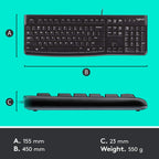 Logitech MK120 Keyboard and Mouse Combo — Black