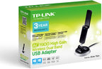 TP-Link AC1900 High Gain Wireless Dual Band USB Adapter for PC, Desktop, Laptop and Tablet (Supports Windows XP/7/8/8.1/10/11, OS X (10.9–10.13), Beamforming Technology, WPS Button) (Archer T9UH)