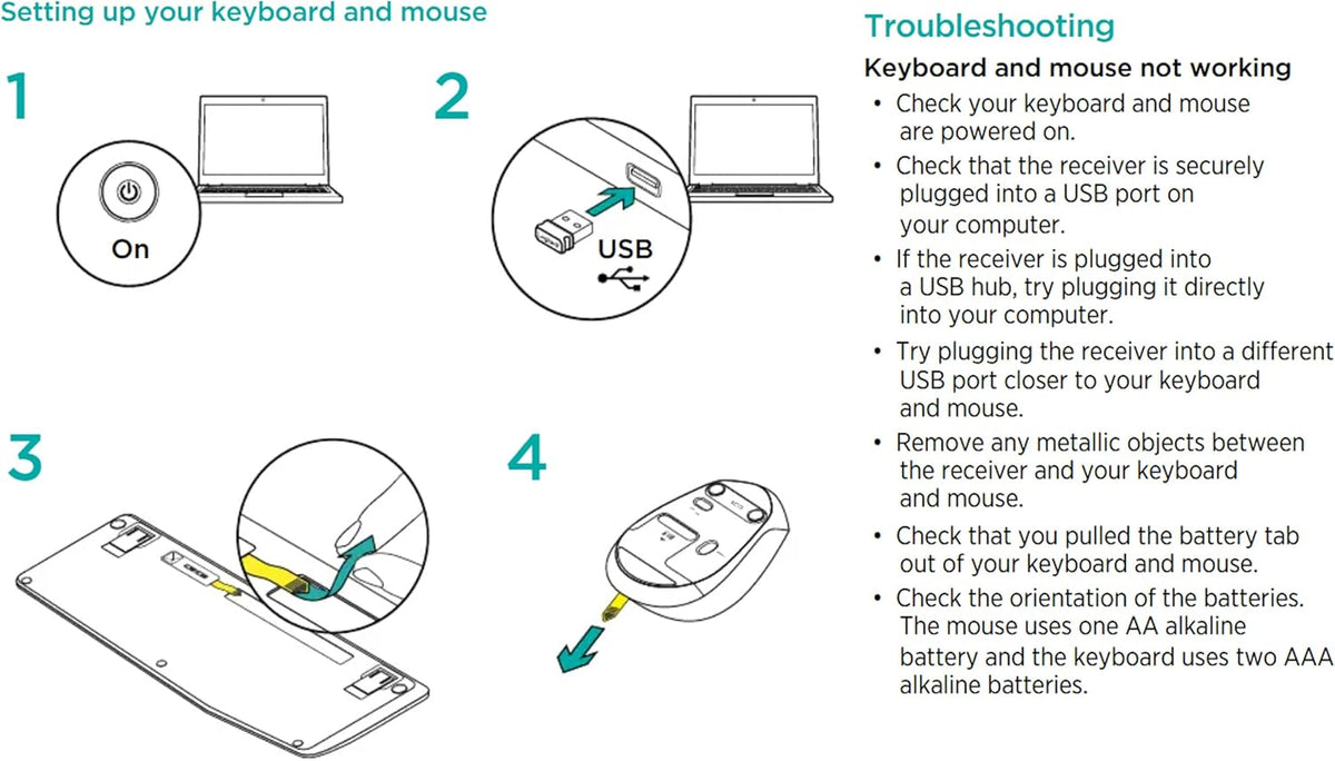 Logitech MK345 Keyboard and Mouse Combo — Black
