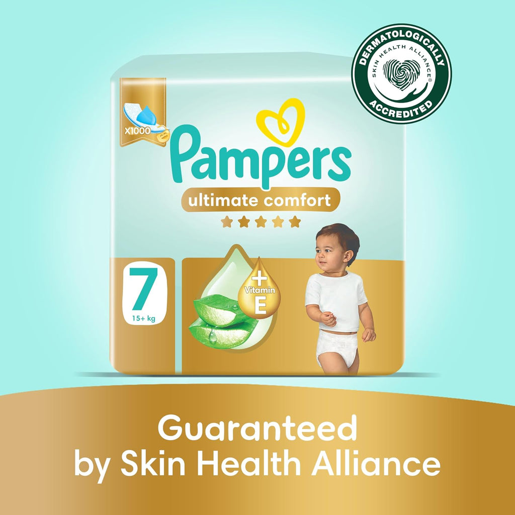 Pampers Ultimate Comfort Premium Taped Diapers Size 7, 15+kg, 35 Count