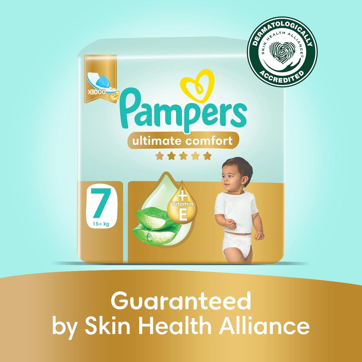 Pampers Ultimate Comfort Premium Taped Diapers Size 7, 15+kg, 35 Count
