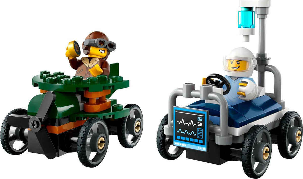 LEGO City Aeroplane vs. Hospital Bed Race Car Pack 60459