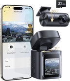 Baseus VD1 Pro Dash Cam Car Front Rear 4K+1080P Solar Dash Cam with 14-Day Battery Standby Parking Mode — Black
