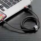 Baseus Lightning USB Cable for Apple Airpods (1st generation) Fast Charging 2A - 3 Meter - Black — White