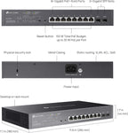 TP-Link TL-SG2210MP | Jetstream 10 Port Gigabit Smart Managed PoE switch | 8 PoE+ Ports @ 150W, 2 SFP Slots | Support Omada SDN | PoE Recovery | IPv6 | Static Routing | 5 Year Manufacturer Warranty