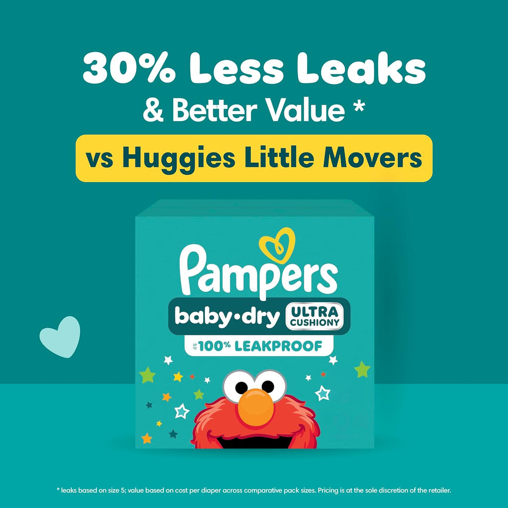 Pampers Baby Dry Diapers - Size 2, One Month Supply (234 Count), Absorbent Disposable Diapers