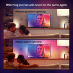 Philips Hue Play Gradient Lightstrip 75"–Smart Multicolor LED,929002422901 — Smart multicolor LED lightstrip for 75-inch+ TVs with dynamic gradient lighting for immersive viewing — Multicolor