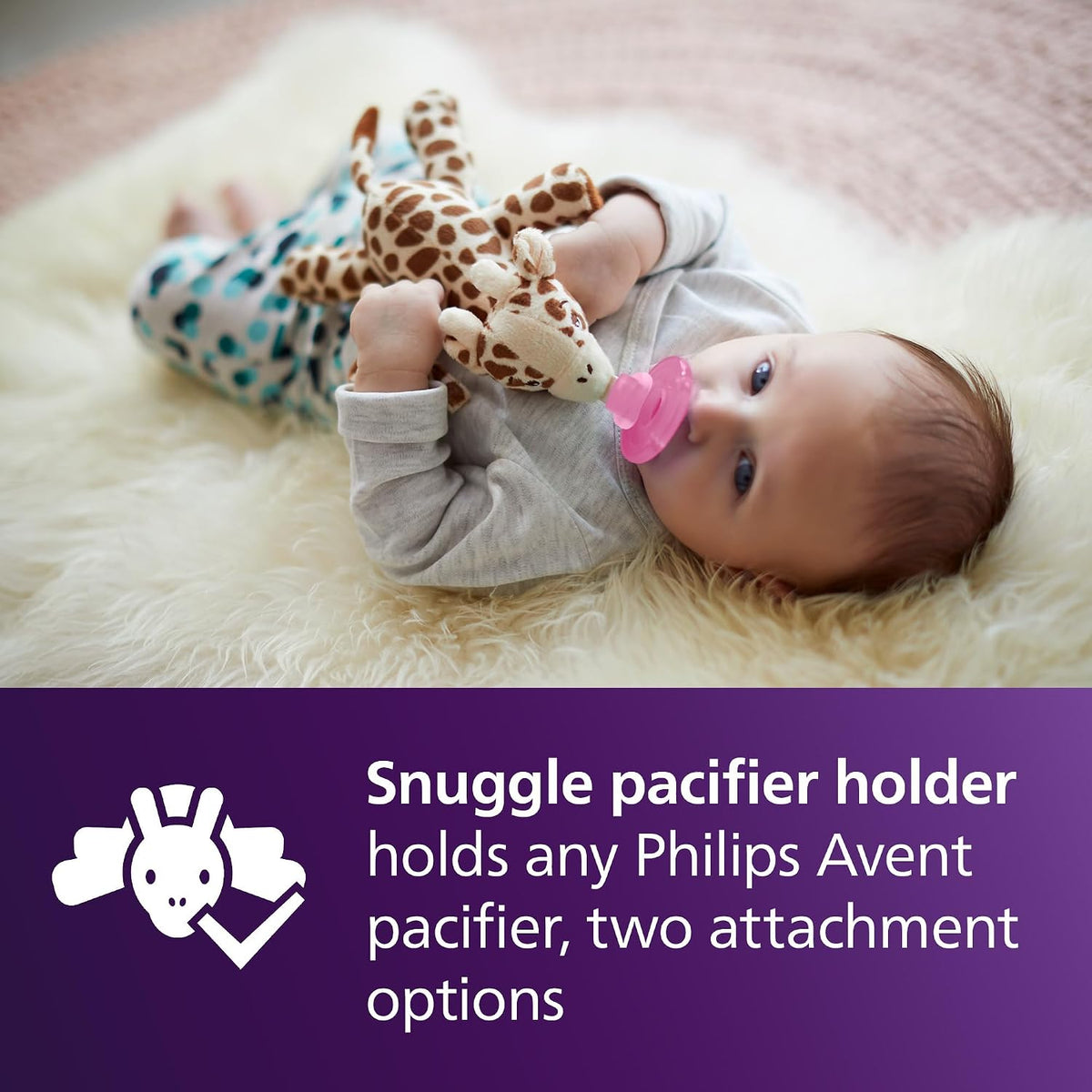 Philips AVENT Natural Baby Bottle with Natural Response , Pink Baby Gift Set with Snuggle, SCD838/03 — Pink