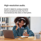 Belkin RockStar USB-C Audio + Charge Adapter, Headphone Adapter w/ USB-C 60W Power Delivery Fast Charging for iPhone 16, iPad Pro, Galaxy, Note, Google Pixel, LG, Sony, OnePlus, and More - White