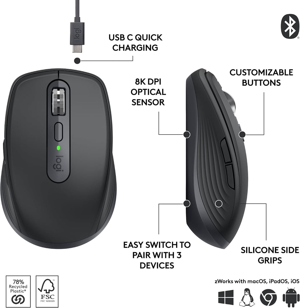 Logitech MX Keys Mini and MX Anywhere 3S Combo — Graphite