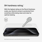 Belkin ScreenForce TemperedGlass Treated Screen Protector for iPhone 15 Pro Max, Slim, Crystal Clear, Scratch-Resistant Tempered Glass Film, Includes Easy Align Tray for Bubble Free Application