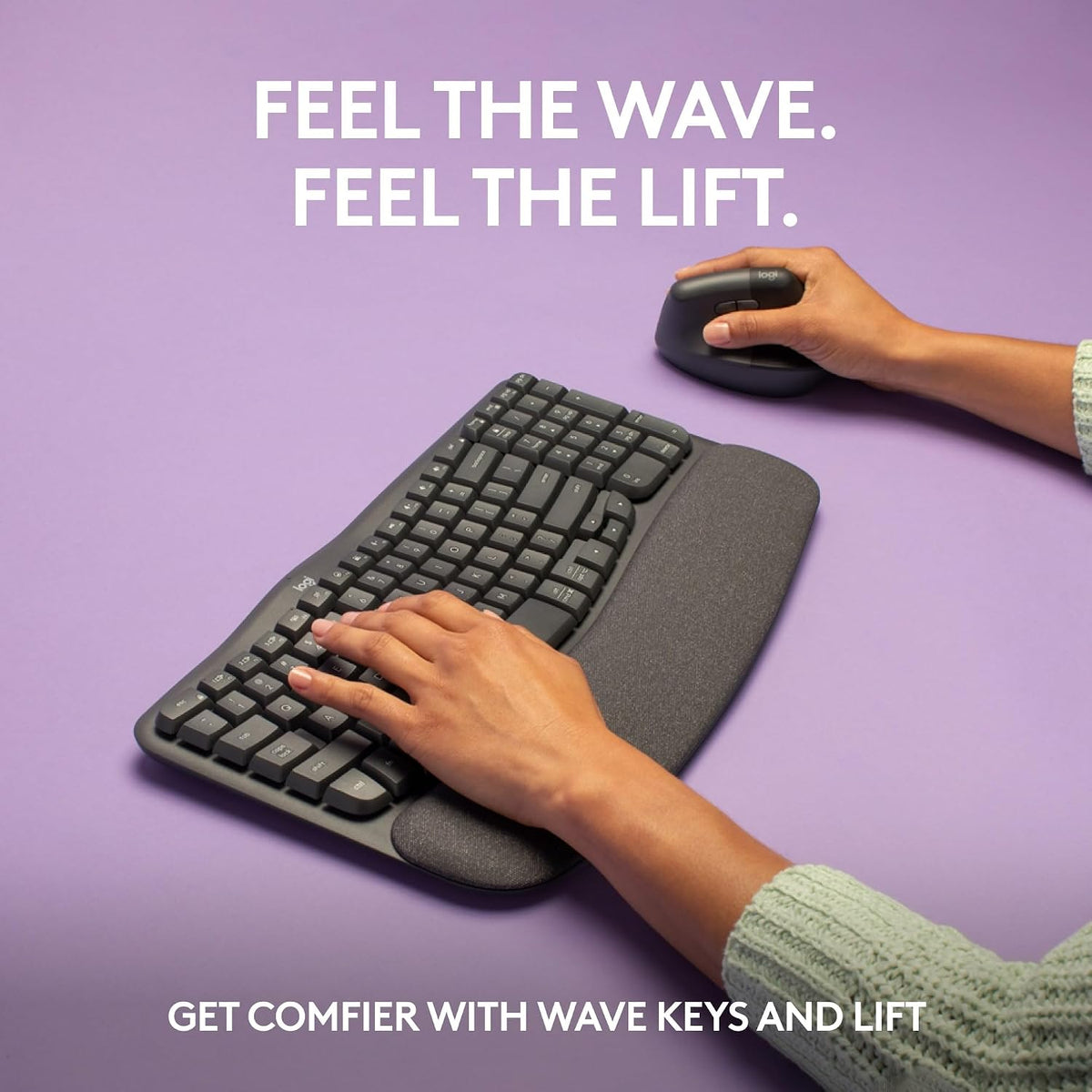 Logitech Wave Keys and Lift Ergonomic Combo — Graphite