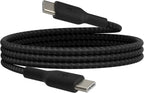 Belkin Fast Charge braided USB C to fast charger cable, USB type C charger cable fast charging for iPhone 15, Samsung Galaxy S23, Google Pixel, iPad, MacBook, Nintendo and more - 1m, Black