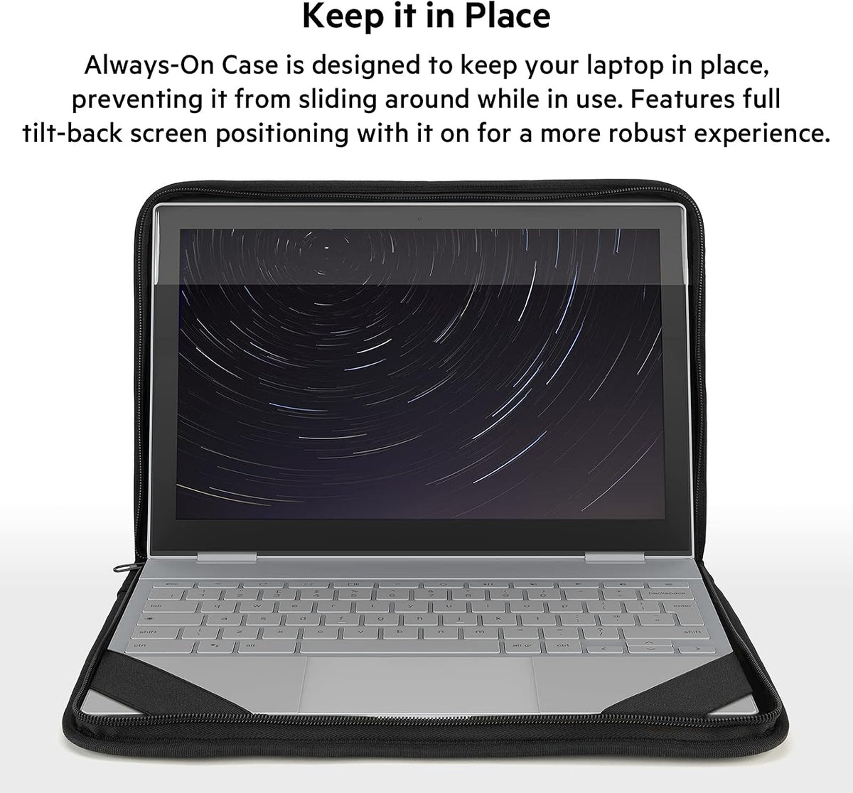 Belkin Always-On Protective Laptop Sleeve w/Dual Storage Pockets & Shock-Resistant Design for Device Protection - Fits 11in to 12in Laptop, Tablet, Chromebook, iPad, & MacBook - Travel & Daily Use