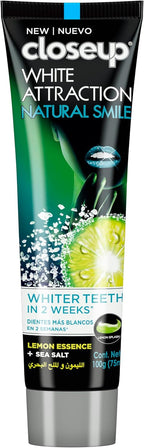 Closeup White Attraction Toothpaste Lemon & Sea Salt 75ml — front product image