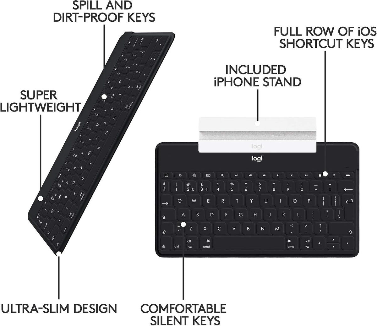 Logitech Keys-To-Go Keyboard — Black