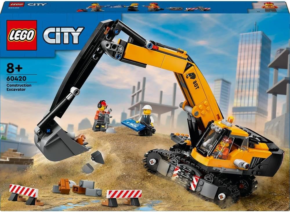 LEGO City Yellow Construction Excavator 60420
