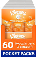 Kleenex® Allergy Comfort™ Pocket Pack Tissues, 60 Sheets (P6 x 10) — front product image